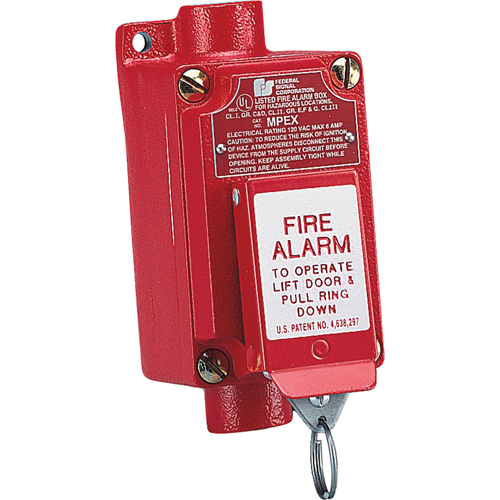 Federal Signal Corporation MPEX Explosion-proof Fire Alarm Pull Station (mpex) Two-step Operation Prevents Accidental Activation-(Each)