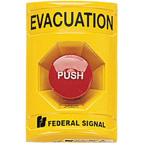 Federal Signal Corporation PSEV-Y Push Button Station -For Vandal-resistant Activation Of Emergency Systems-(Each)