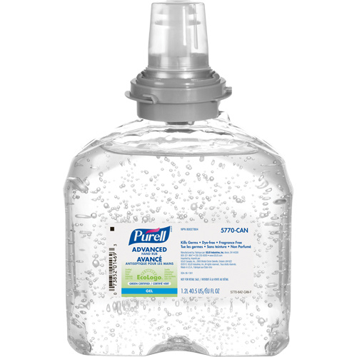 Purell 5770-04-CAN00 TFX™ Advanced Hand Sanitizer TFX™ Advanced Hand Sanitizer, 1200 ml, Cartridge Refill, 70% Alcohol - Bottle