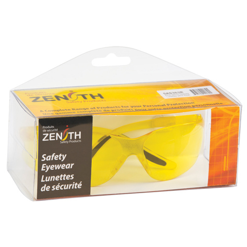 Zenith Safety Products Z500 Series Safety Glasses Z500 Series Safety Glasses, Amber Lens, Anti-Scratch, Meets/Exceeds CSA Z94.3 - Each
