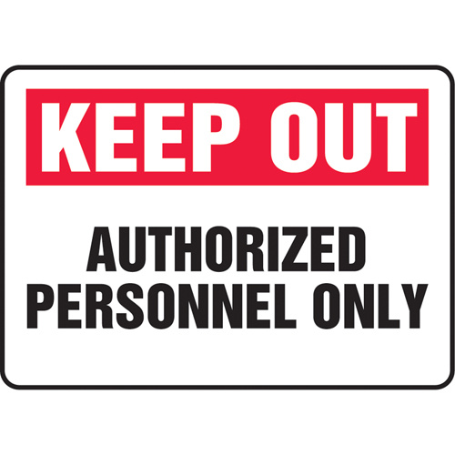 Accuform Signs ""Authorized Personnel Only"" Sign  (Each)-Click on options for variations & Details.