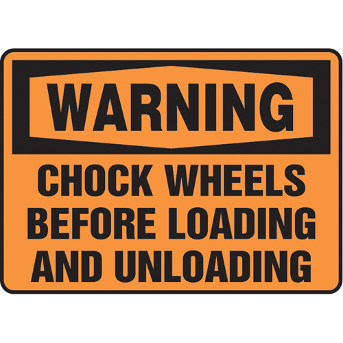 Accuform Signs ""Chock Wheels"" Sign  (Each)-Click on options for variations & Details.