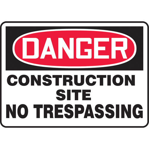 Accuform Signs ""Construction Site No Trespassing"" Sign  (Each)-Click on options for variations & Details.