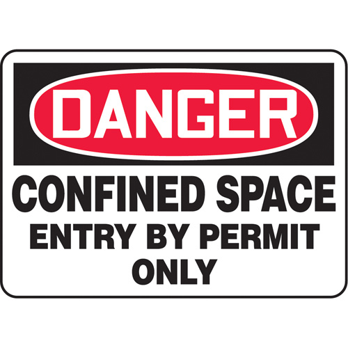 Accuform Signs ""Confined Space Entry By Permit"" Sign  (Each)-Click on options for variations & Details.