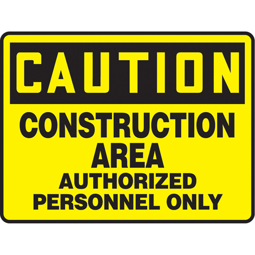 Accuform Signs ""Construction Area Authorized Personnel"" Sign  (Each)-Click on options for variations & Details.