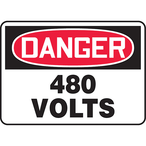 Accuform Signs ""480 Volts"" Sign  (Each)-Click on options for variations & Details.