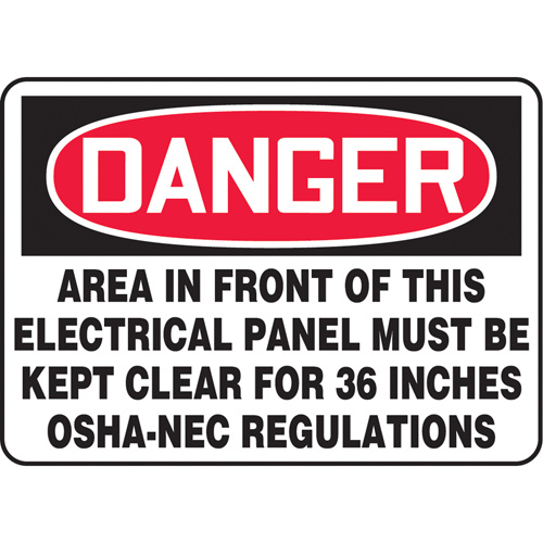 Accuform Signs ""Electrical Panel Must Be Kept Clear"" Sign  (Each)-Click on options for variations & Details.