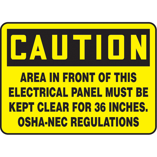 Accuform Signs ""Electrical Panel Must Be Kept Clear"" Sign  (Each)-Click on options for variations & Details.