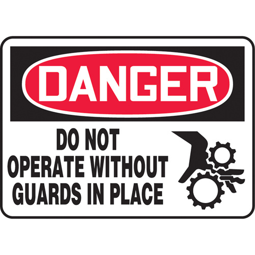 Accuform Signs ""Do Not Operate Without Guards"" Sign  (Each)-Click on options for variations & Details.