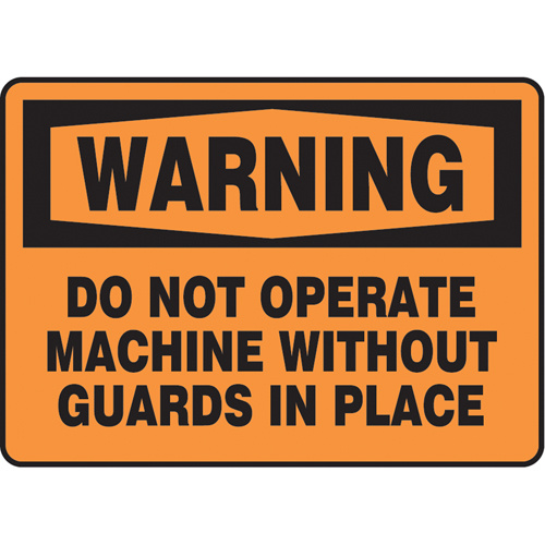Accuform Signs ""Do Not Operate Without Guards"" Sign  (Each)-Click on options for variations & Details.