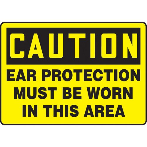 Accuform Signs ""Ear Protection Must Be Worn"" Sign  (Each)-Click on options for variations & Details.