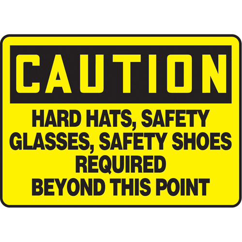 Accuform Signs ""Hard Hats, Safety Glasses, Safety Shoes Required"" Sign  (Each)-Click on options for variations & Details.