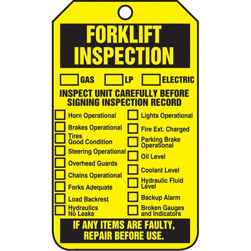 Accuform Signs TRS305CTM Inspection Tags, Cardstock, 3-1/8" W x 5-7/8" H, English-(Pack of 5)