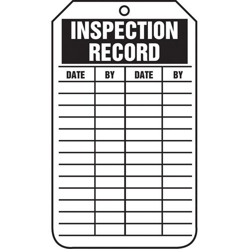 Accuform Signs TRS307CTM Inspection Tags, Cardstock, 3-1/8" W x 5-7/8" H, English-(Pack of 5)