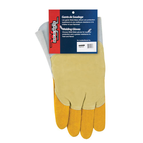Weld-Mate Pipeliner Welding Gloves Pipeliner Welding Gloves, Split Cowhide, Size Large - Pair