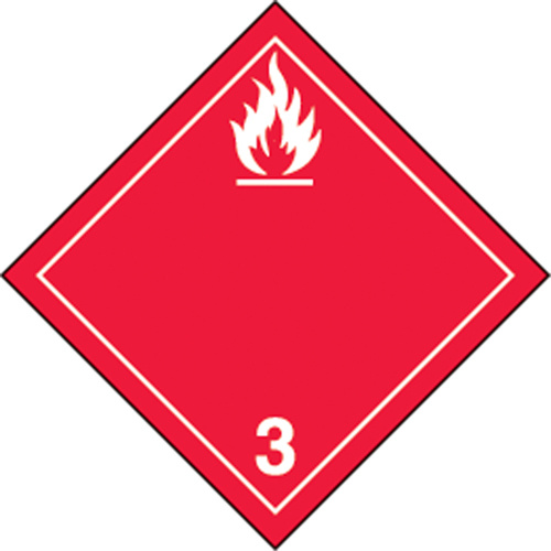 Accuform Signs TCL324EV2 TDG Shipping Labels, Class 3, Flammable Liquids, Vinyl-(Roll of 250)
