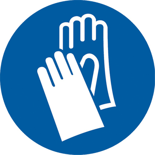 Accuform Signs LSGM2082 Gloves Pictogram Labels Gloves Pictogram Labels, Vinyl, Roll, 2" L x 2" W - Pack of 10