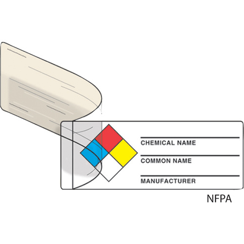 Accuform Signs LZN401EV Safety Label: Self-Laminating NFPA Diamond Identifier Labels Safety Label: Self-Laminating NFPA Diamond Identifier Labels, Vinyl, Sheet, 3" L x 1" W - Each