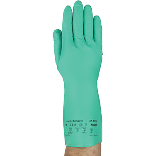 Ansell 3714511070 Solvex 37-145 Gloves, Size Small/7, 13" L, Nitrile, 11-mil - (Pair)
