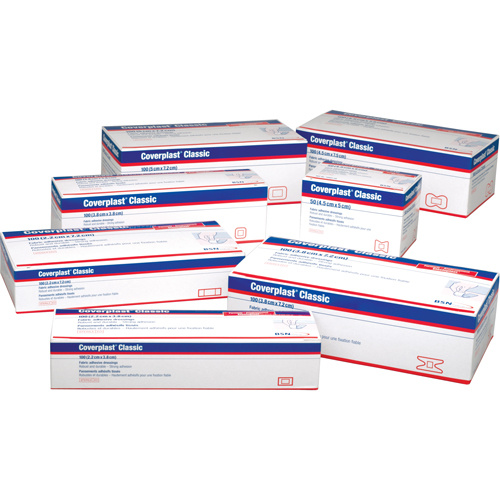 Coverplast® Classic Bandages Coverplast<sup>®</sup> Classic Bandages, Rectangular/Square, 1-1/2", Fabric, Sterile - Box of 100