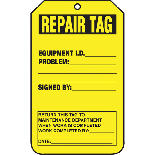 Accuform Signs TRS242CTP Inspection Tags, Cardstock, 3-1/8" W x 5-7/8" H, English-(Pack of 25)