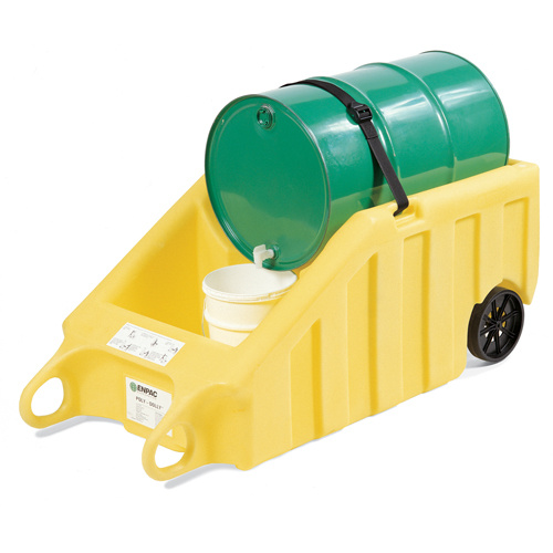 Enpac 5300-YE Poly-Dolly, 69" L x 31.7" W x 26.5" H, 70 US gal. Spill Cap.-(Each)
