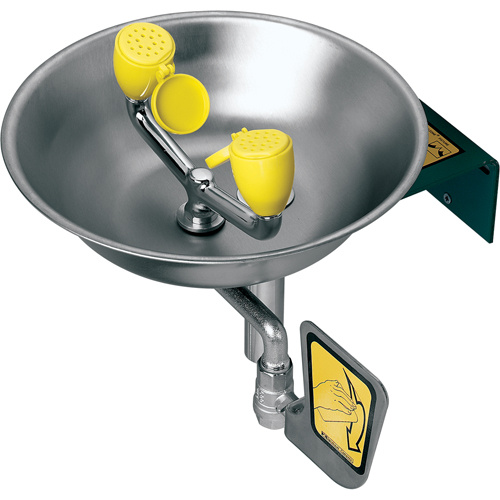 Speakman SE-490 Eye/Face Wash Station Eye/Face Wash Station, Wall-Mount Installation, Stainless Steel Bowl - Each