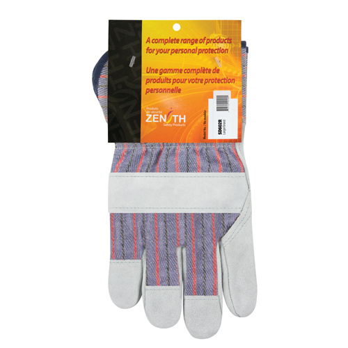 Zenith Safety Products Superior Quality Fitters Gloves Superior Quality Fitters Gloves, Large, Split Cowhide Palm, Cotton Inner Lining - Pair