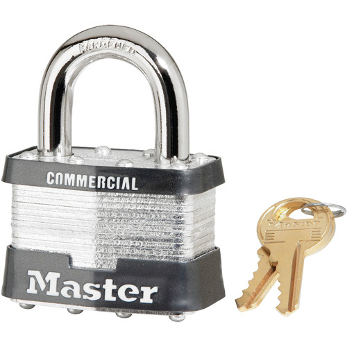 Master Lock 5KA KEY #A383 Padlocks Padlocks, Keyed Alike, Laminated Steel, 2" Width - Each