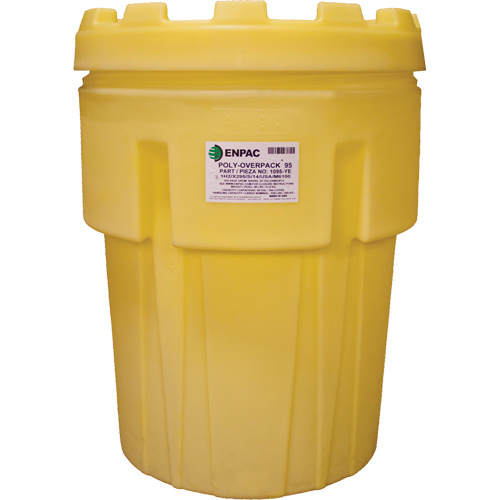 Enpac 1095-YE Poly-Overpack Salvage Drum, 95 US gal., Stationary-(Each)
