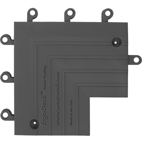 Wearwell 560.78X6X9X9BK ErgoDeck® Mat Inside Corner No. 560 ErgoDeck<sup>®</sup> Mat Inside Corner No. 560 - Each