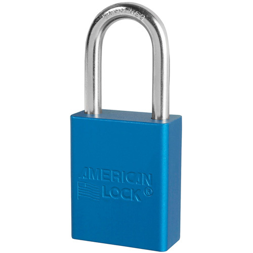 Master Lock A1106KAS12BLU Padlock - Set of Twelve Padlock - Set of Twelve, Safety Padlock, Keyed Alike, Aluminum, 1-1/2" Width - Box of 12