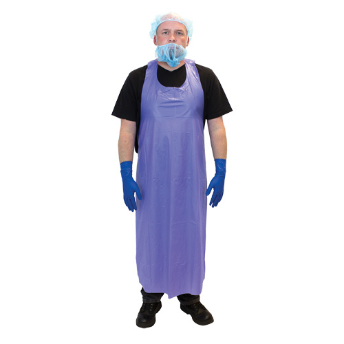 DAV06-35X45-DC Vinyl Aprons Vinyl Aprons, Vinyl, Blue, 35" W x 45" L - Pack of 12