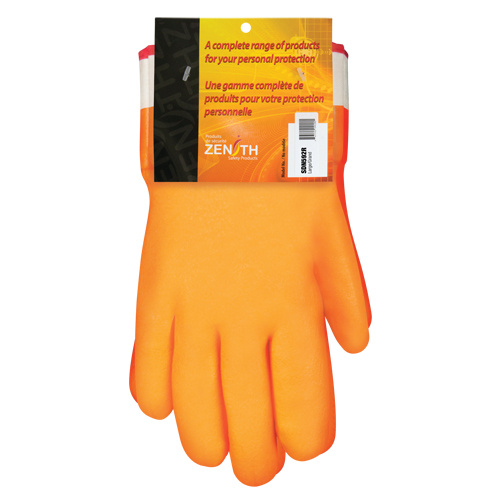 Zenith Safety Products Winter-Lined Chemical-Resistant Gloves Winter-Lined Chemical-Resistant Gloves, Size 9, 10" L, PVC, Foam Fleece Inner Lining, Heavy Weight - Pair