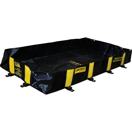 Justrite 28512 Rigid-Lock QuickBerm® Rigid-Lock QuickBerm<sup>®</sup>, 175 US gal. Capacity, 4' W x 6' L x 12" H, Stake Wall - Each