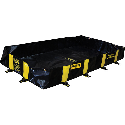 Justrite 28516 Rigid-Lock QuickBerm® Rigid-Lock QuickBerm<sup>®</sup>, 355 US gal. Capacity, 6' W x 8' L x 12" H, Stake Wall - Each
