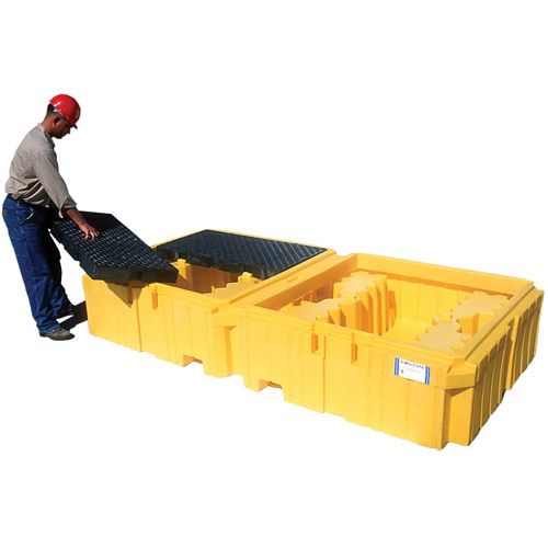 Ultratech 1140 Ultra-Twin IBC Spill Pallet® without Drain Ultra-Twin IBC Spill Pallet<sup>®</sup> without Drain, 535 US gal. Spill Capacity, 124.5" x 61.625" x 22" - Each