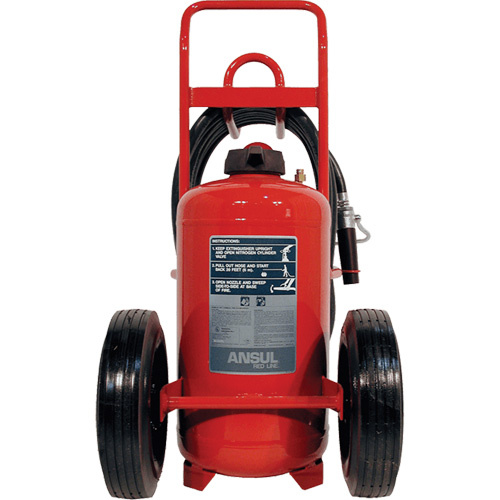 Ansul CR-I-K-150-D Red Line® Wheeled Fire Extinguishers Red Line<sup>®</sup> Wheeled Fire Extinguishers, BC, 150 lbs. Capacity - Each