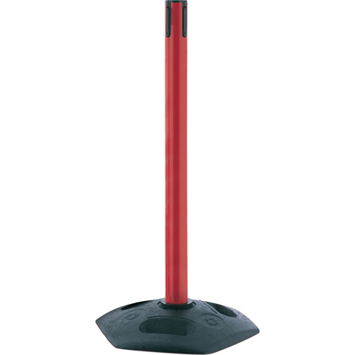 Tensator 886-21-RCV Single Line Heavy Duty Receiver Post Single Line Heavy Duty Receiver Post, 38" High, Red - Each