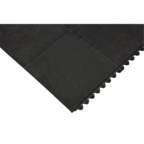 Zenith Safety Products Anti-Fatigue Matting Anti-Fatigue Matting, Smooth, 3' x 3' x 1/2", Black, Natural Rubber - Each