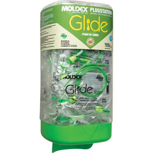 Moldex 6883 PlugStation® Dispenser with Glide® Earplugs PlugStation<sup>®</sup> Dispenser with Glide<sup>®</sup> Earplugs, Bulk - Box, Corded - Box of 150 Pairs