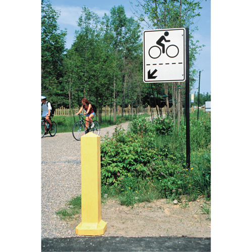 Plastic Recycling 3BSM Bollards Bollards, Plastic, 33" H x 6" W, Yellow - Each