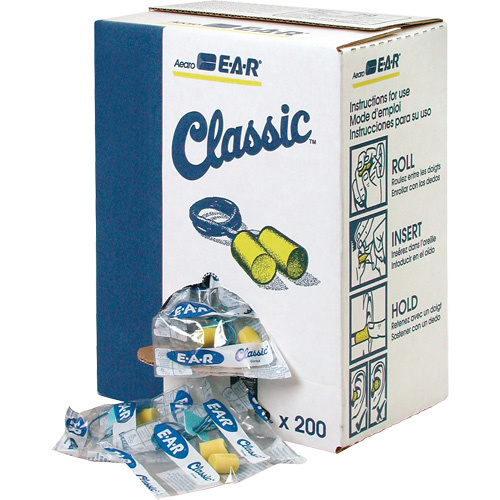 3M 311-1101 E-A-R™ Classic Earplugs E-A-R™ Classic Earplugs, Bulk - Polybag, Corded - Box of 200 Pairs