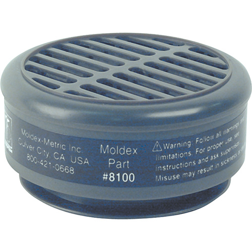Moldex 8100 8000 Series Replacement Cartridges, Gas/Vapour Cartridge, Organic Vapour-(Pack of 2)