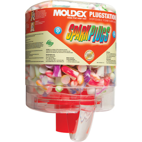 Moldex 6644 SparkPlugs® Plugstation® Earplugs Dispenser SparkPlugs<sup>®</sup> Plugstation<sup>®</sup> Earplugs Dispenser - Box of 250