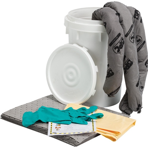SPC SKA-BKT Spill Kit Spill Kit, Universal, Pail, 9 US gal. Absorbancy - Each