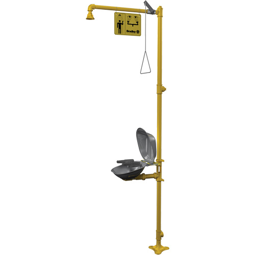 Bradley S19314DCFW Halo Combination Emergency Shower & Eyewash Station-(Each)