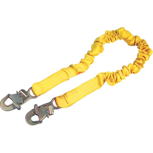 3M DBI Sala Fall Protection 1244306C Shockwave™ 2 Shock Absorbing Lanyards Shockwave™ 2 Shock Absorbing Lanyards, 6', Snap Hook Center, Snap Hook Leg Ends, Polyester - Each