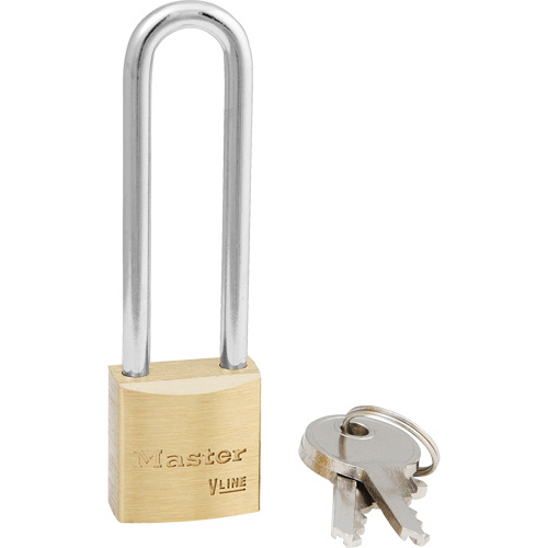 Master Lock 6830LT ProSeries® Pin Tumbler Padlock ProSeries<sup>®</sup> Pin Tumbler Padlock, Resettable, Brass Coating, 1-9/16" Width - Each