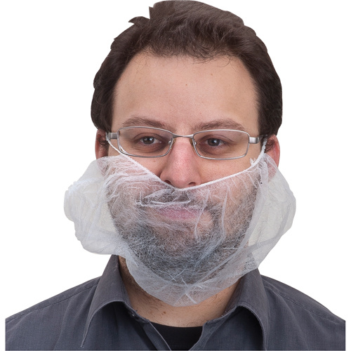 Zenith Safety Products Beard Nets Beard Nets, Polypropylene, White - Pack of 100
